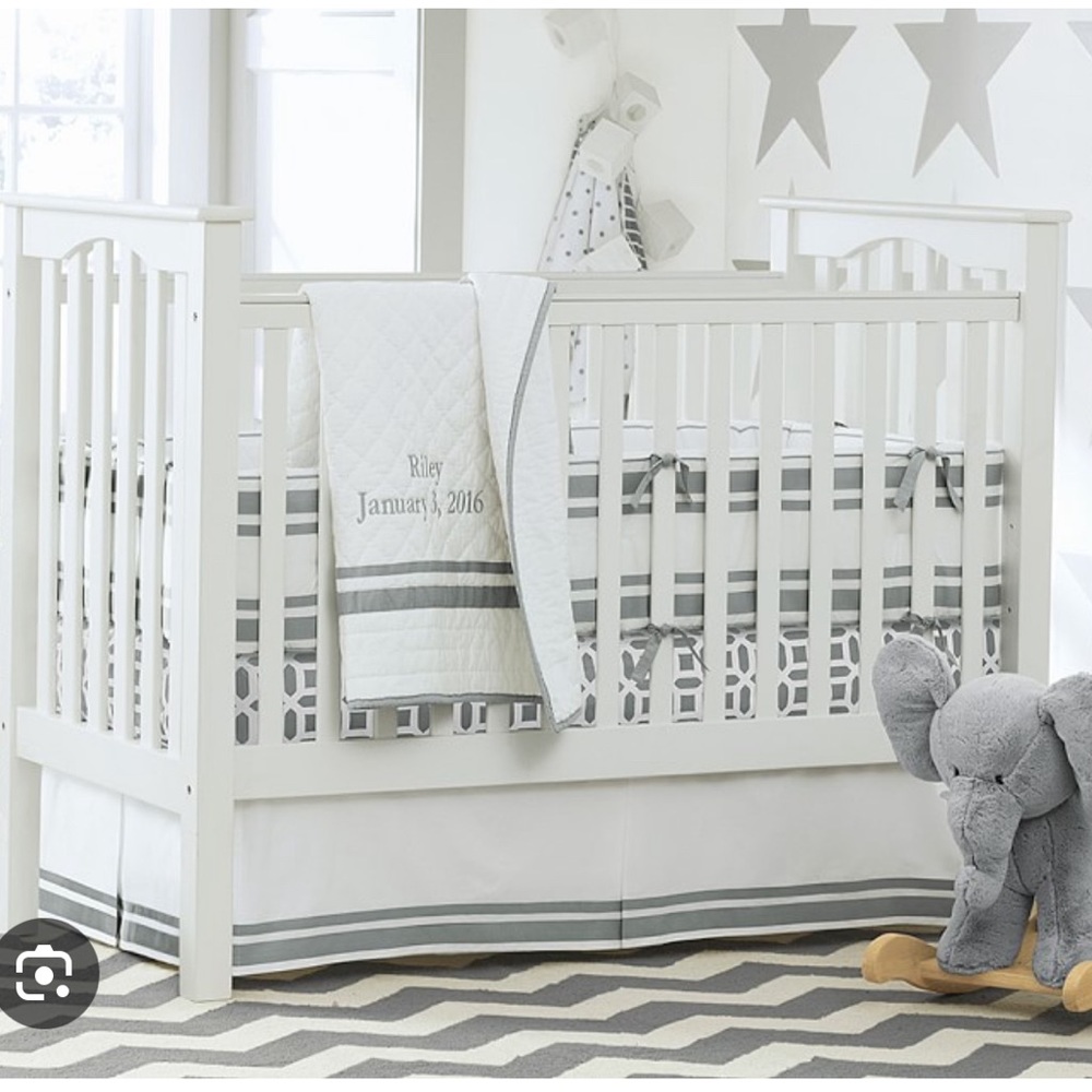 Pottery barn kids Harper crib skirt